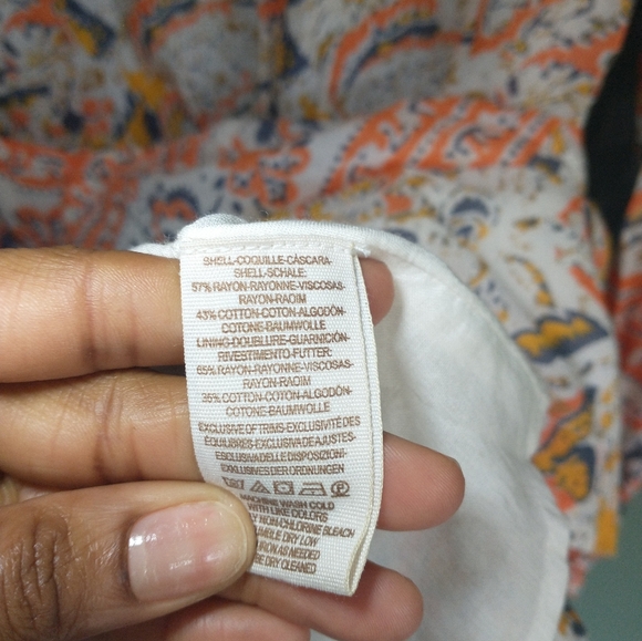 Women's Free people orange and white long sleeve dress with open back - Picture 13 of 17